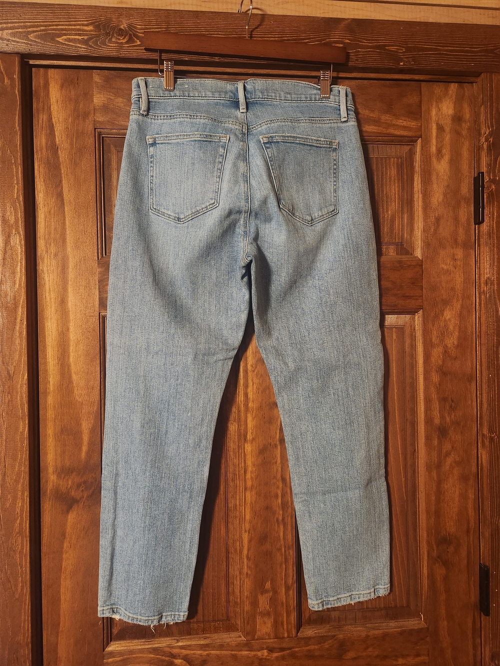 LOFT High-Rise Light Blue Straight Jeans